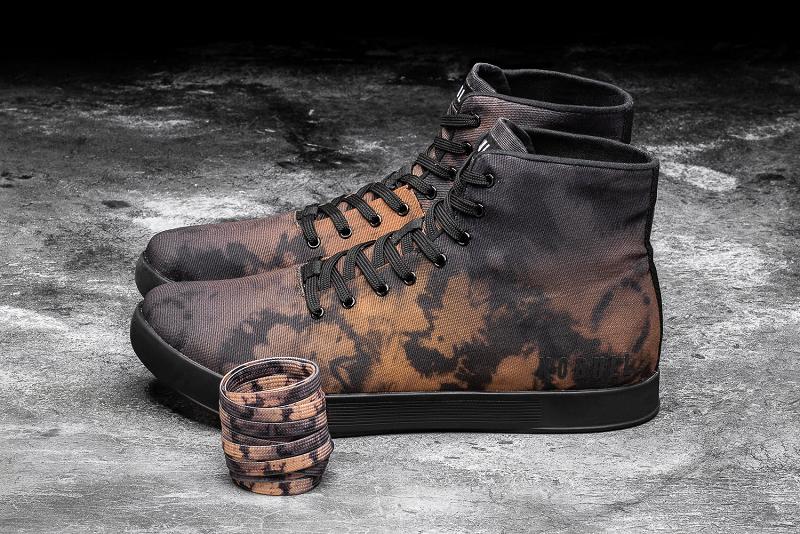 Nobull High-Top Toffee Tie-Dye Canvas Men's Trainers Grey / Brown | USA S1416G
